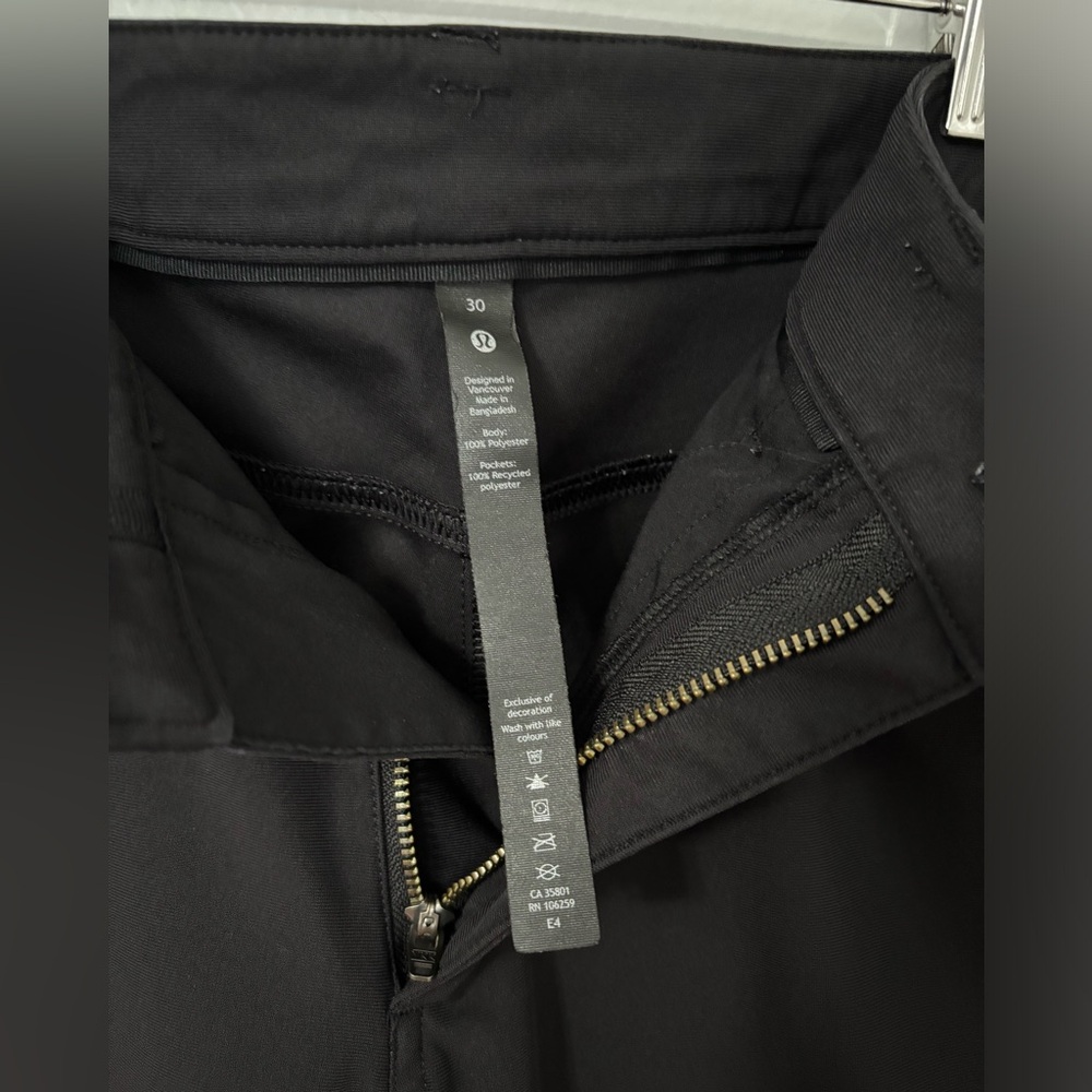Lululemon Mens ABC Slim-Fit 5 Pocket Pant Black Warpstreme - Picture 8 of 9